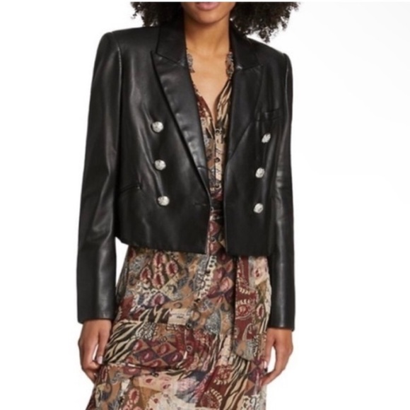 Veronica Beard Jackets & Blazers - Veronica Beard cropped leather blazer